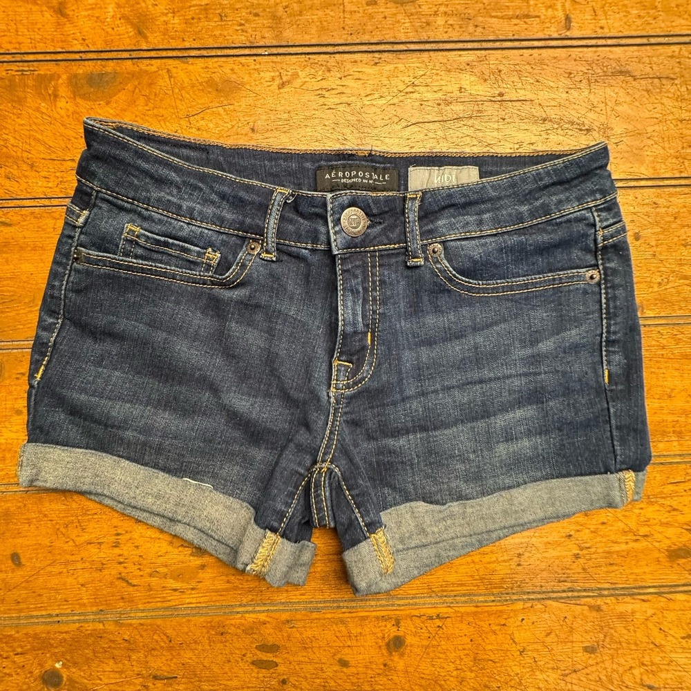 Aeropostale MIDI 2 Jean Shorts Rolled Cuff‎